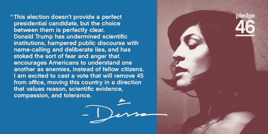 pledge46's tweet photo. Couldnโt have said it any better!
If you agree, #Pledge46 with @dessadarling and you could win the ultimate fan package while taking action to elect 46! https://t.co/grcUZnTQQJ
#Vote46 #Propelling https://t.co/0xoBrScftm