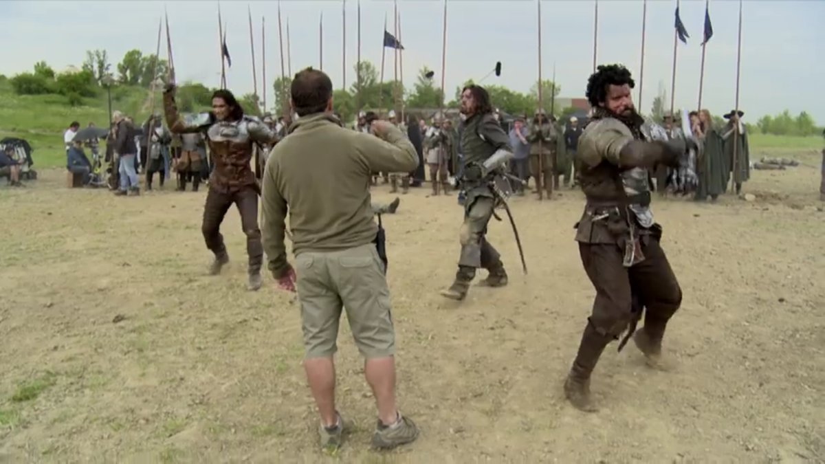 JuttaFreudig's tweet photo. #MusketeersEurope How the #SpanishWar looks #BehindTheScenes #TheMusketeers S3ep1 ⚜️ extra #BBCFirstAustralia - #DArtagnan #LukePasqualino #lucapasqualino #Athos #TomBurke #Porthos #HowardCharles #FlashbackFriday #MissingTheMusketeers https://t.co/epl713zbEC