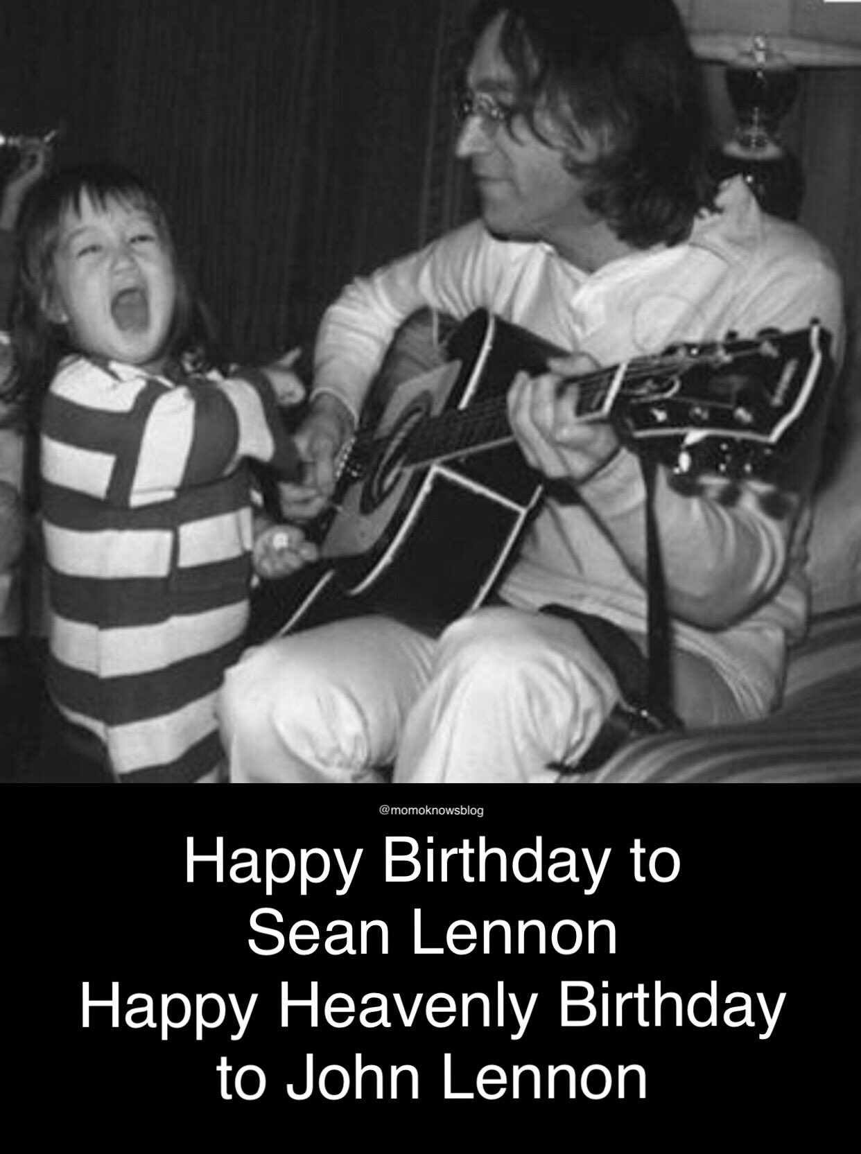 Happy Birthday to Sean Lennon. Happy Heavenly Birthday to John Lennon.  