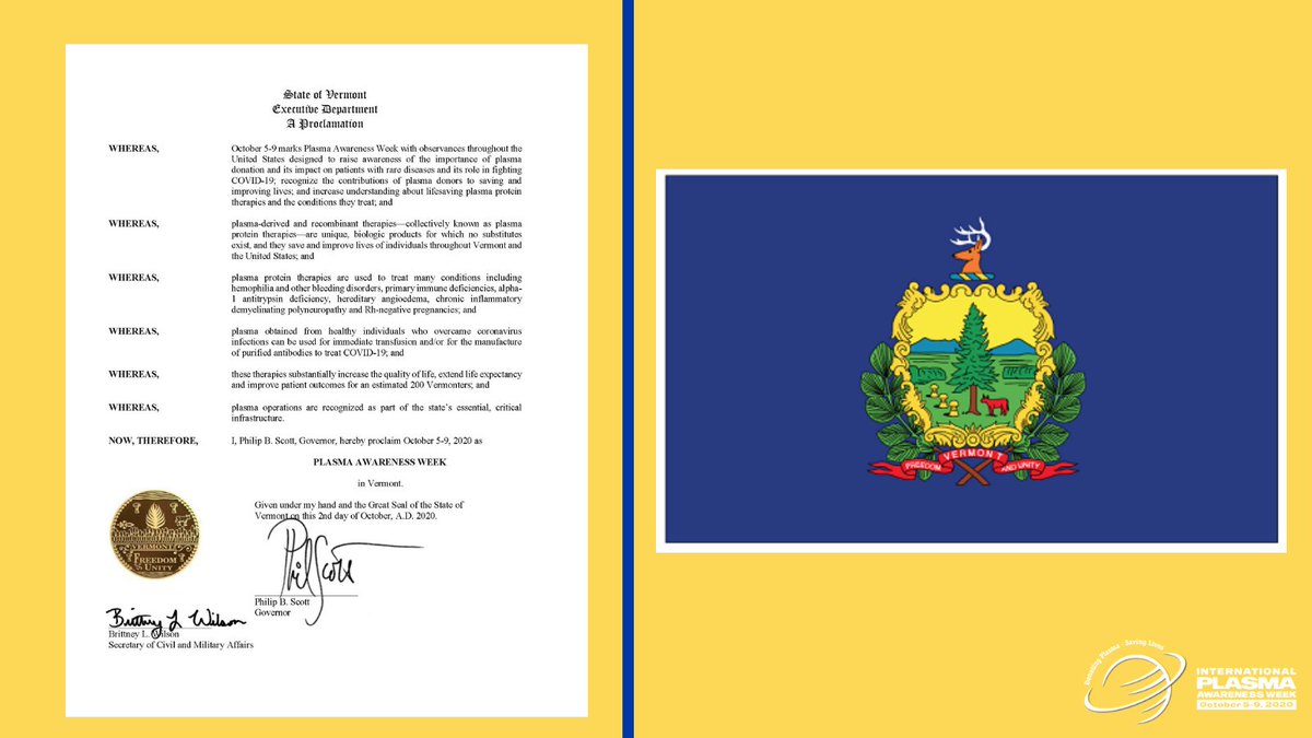 PlasmaProteins's tweet photo. .@GovPhilScott thank you for helping raise awareness about the importance of #plasma donation for those who rely on #plasmaprotein therapies. #IPAW2020 #PlasmaDonorsSaveLives https://t.co/b8BimXR3oY