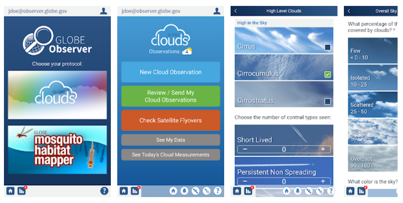 edgarmmqz's tweet image. #GlobeObserver con esta app podrás enviar datos acerca del clima, poblaciones de mosquitos, así como fotografías de diversos paisajes y terrenos en todo el mundo, que ayuden a crear un mapa global y compararlo con información de la NASA.