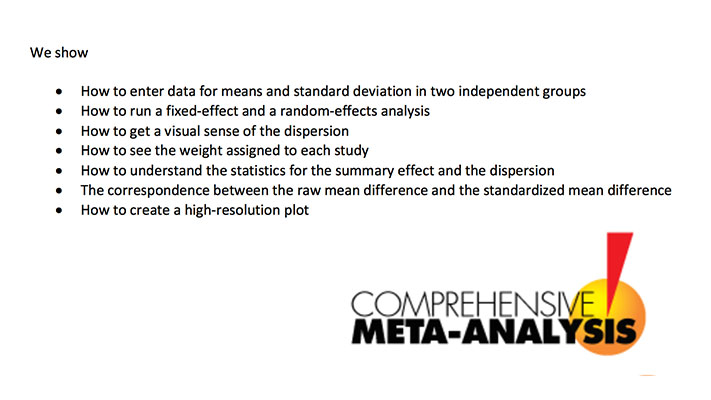 comprehensive meta analysis comprehensive meta analysis