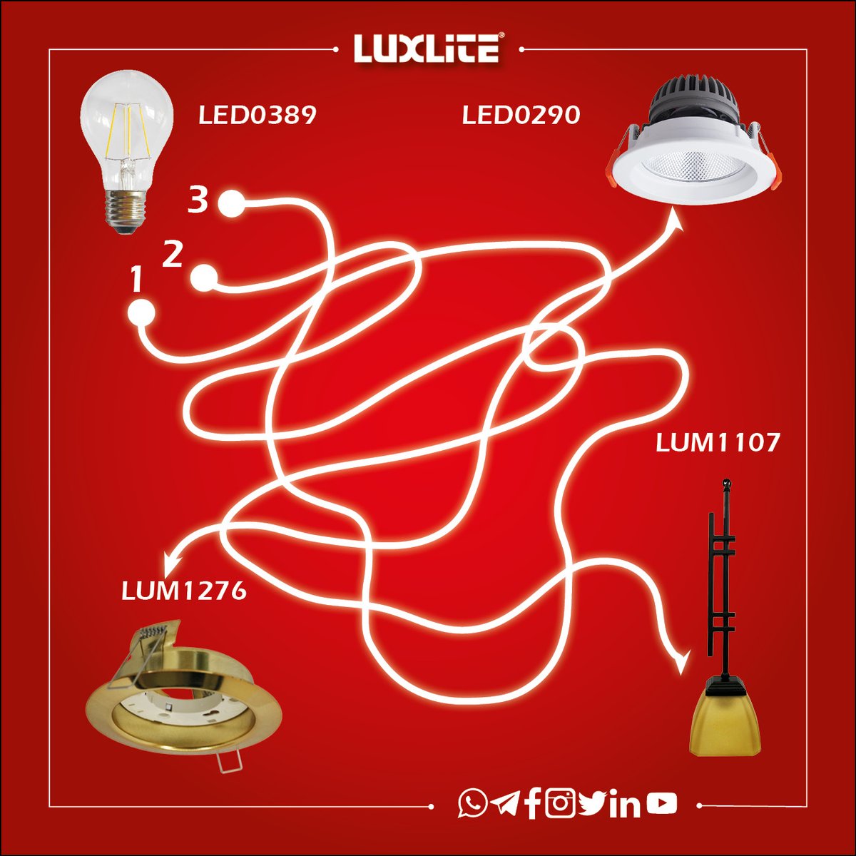 #Viernes con "V" de: Vamos hacer un ejercicio mental 🤭😉, ¿Cuál es la linea que lleva a la lampara correcta?