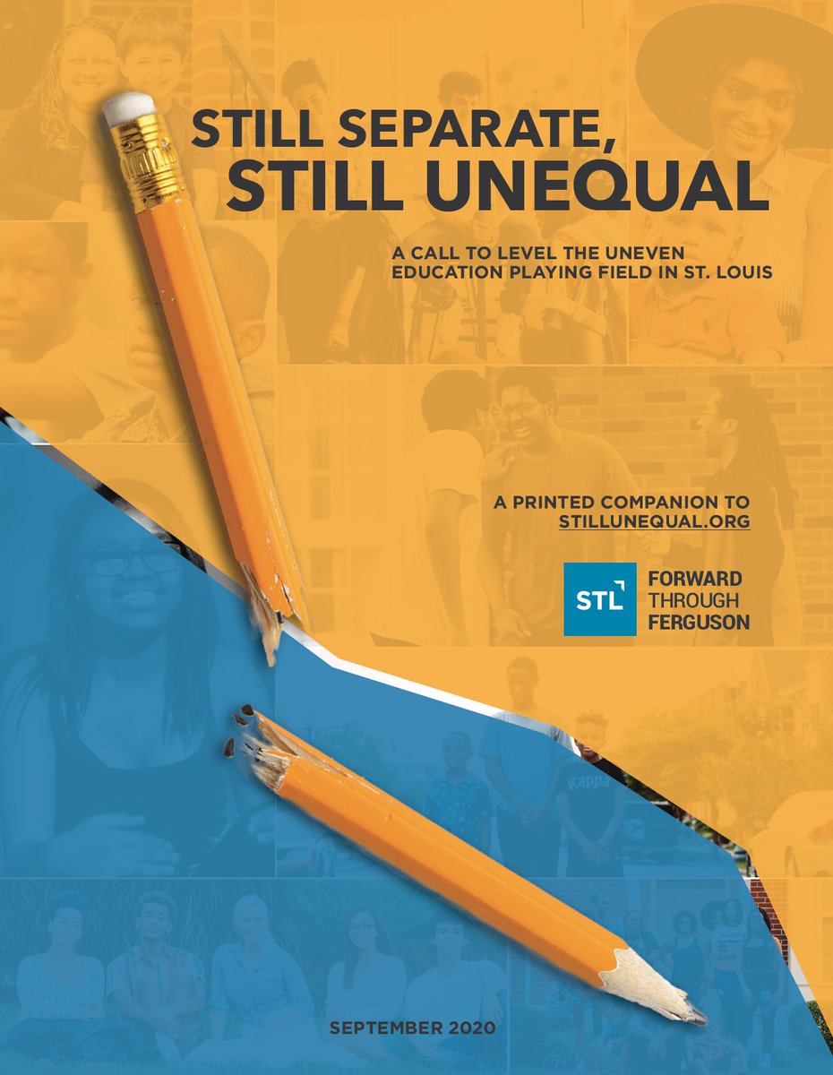 Copies of the new Forward Through Ferguson report are now available for checkout. "Still Separate, Still Unequal: a Call to Level the Uneven Education Playing Field in St. Louis" can be requested through our catalog (webpac.slcl.org) or by phone 314-994-3300 <a href="/StlChange/">Forward Through Ferguson</a>