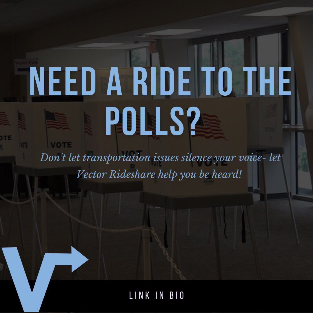 Ride to the polls Vector Rideshare, link in bio!