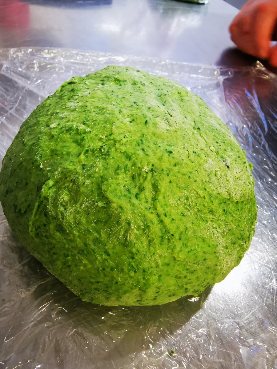 Spinach pasta  @oneperysquare. Going into the fridge to rest overnight before hitting the new menu tomorrow with @FarmBally cheese and <a href="/irishshiitake/">ballyhoura mushroom</a> mushrooms #newmenu  #Limerickfood