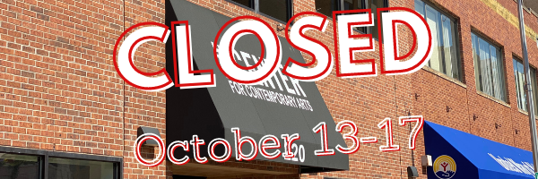 The Center will be Closed October 13-17 for our 2020 CCAN Exhibit Installation. Join us for our CCAN events beginning October 23rd! conta.cc/2Ii10Q5