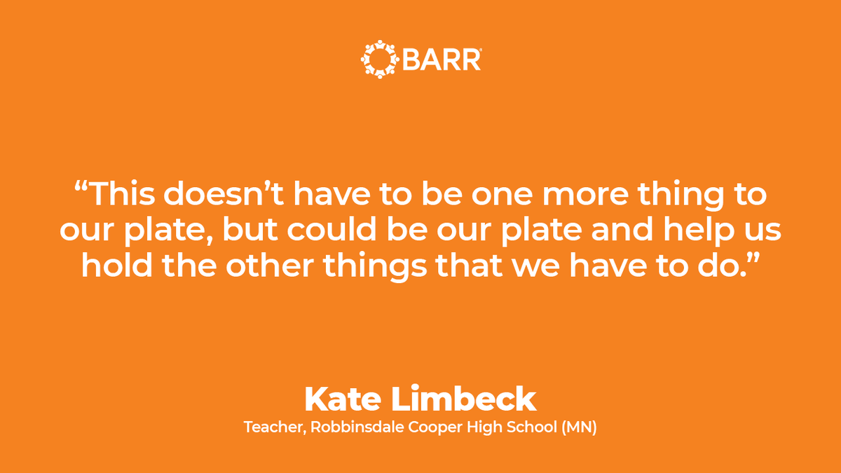 BarrCenter's tweet photo. It is all about student success. This is a powerful reminder about prioritizing others’ needs from @ISD281 Teacher Kate Limbeck! #BARRresults #educationmatters #classroom #teaching #learning https://t.co/cEXVo9D74v