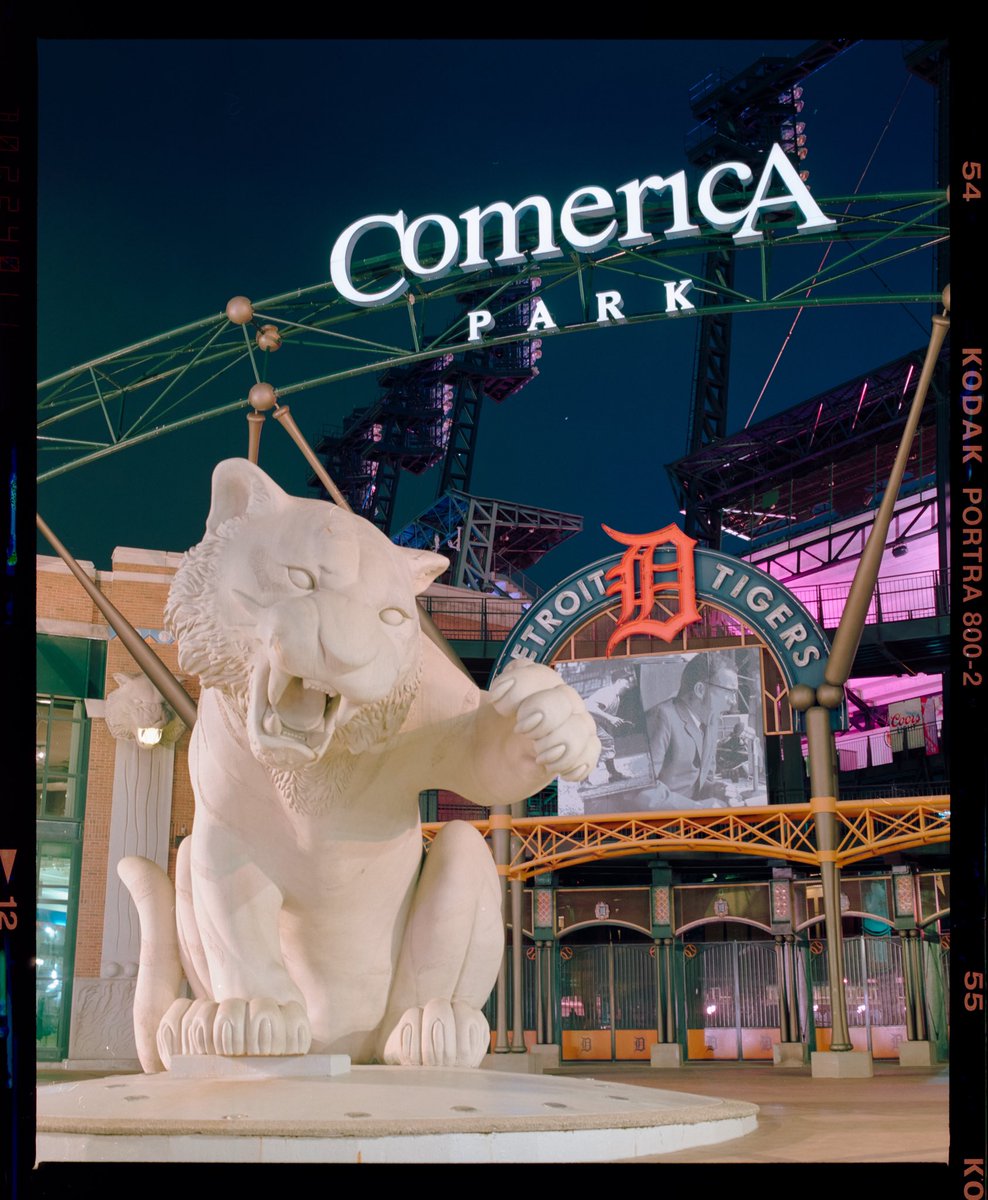 happyderekb's tweet image. Downtown Detroit at night... yea shot on film