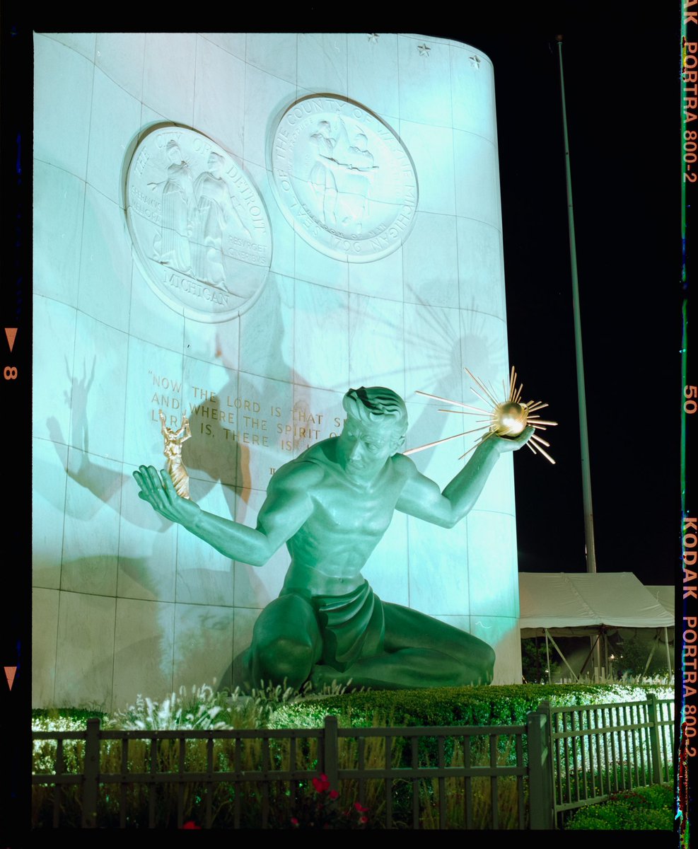 happyderekb's tweet image. Downtown Detroit at night... yea shot on film