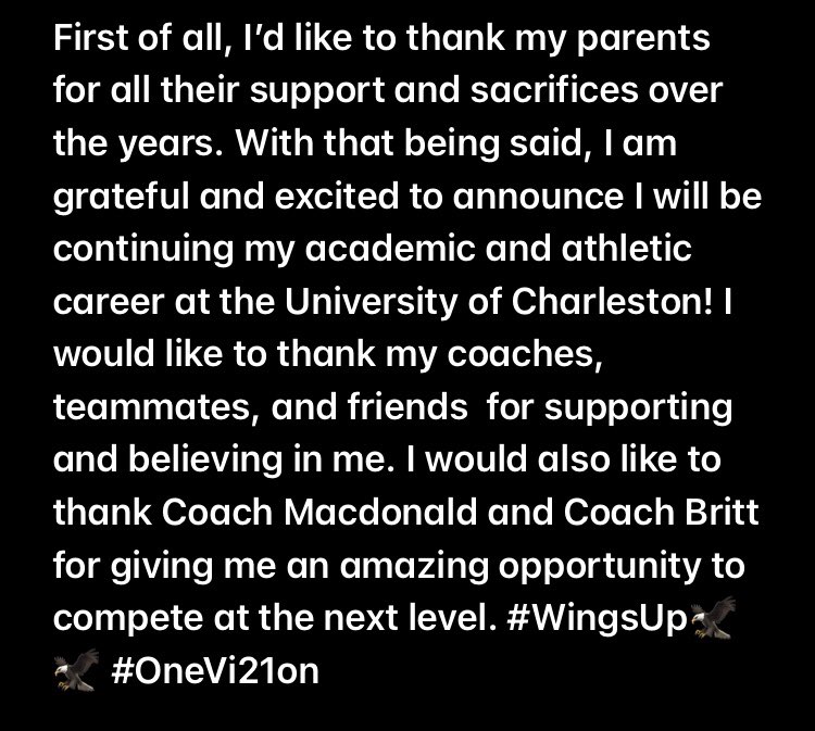 GianoZuccaro's tweet photo. #Committed #WingsUp 🦅 #OneVi21on @sowhatnextpitch @CoachRB6 @ReleaseBaseball @AthleticsBMHS https://t.co/fT0FflVDQe