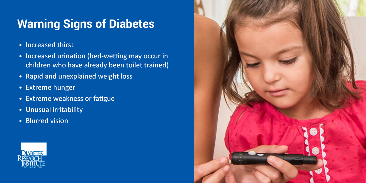 Diabetes_DRI's tweet photo. Knowing the early symptoms of #diabetes helps prevent complications later in life. If you think you or your child may have diabetes, keep an eye out for these warning signs. For more info on symptoms, treatments, &amp; the difference between #T1D &amp; #T2D visit https://t.co/dNH8QwXUAR. https://t.co/HtnatQg9le