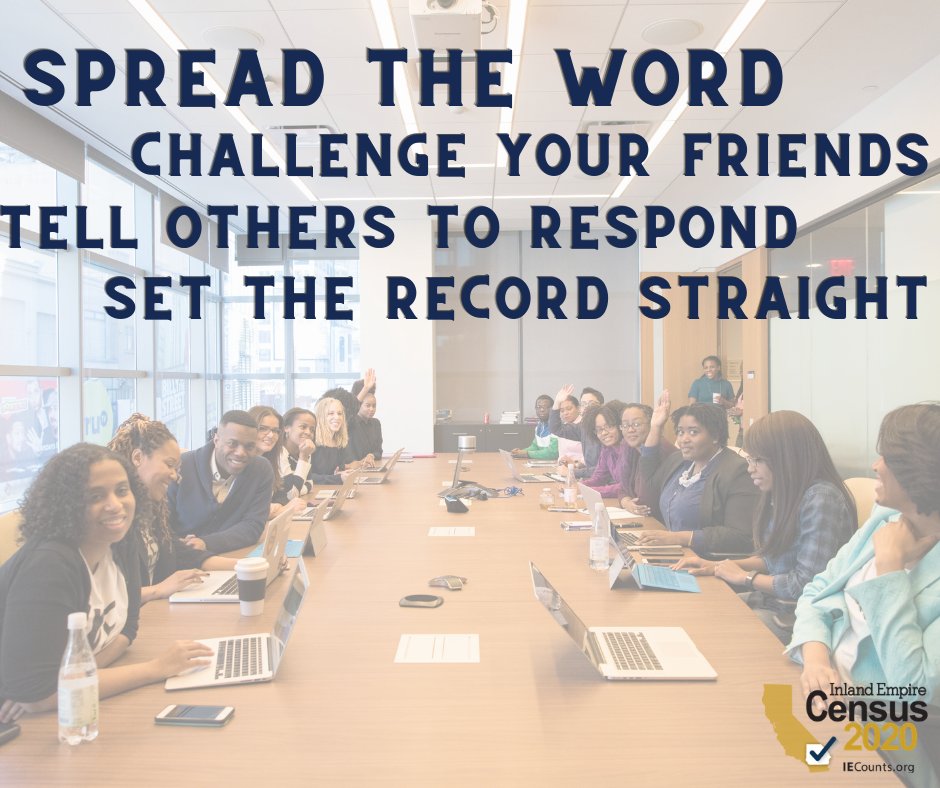 Don't let misinformation keep your friends and family members from responding. One of the best ways you can show your support for the 2020 Census is by making sure you know the facts. Learn more at https://2020census. gov/en/how-to-help.html #IECounts #2020Census #CountMeIn