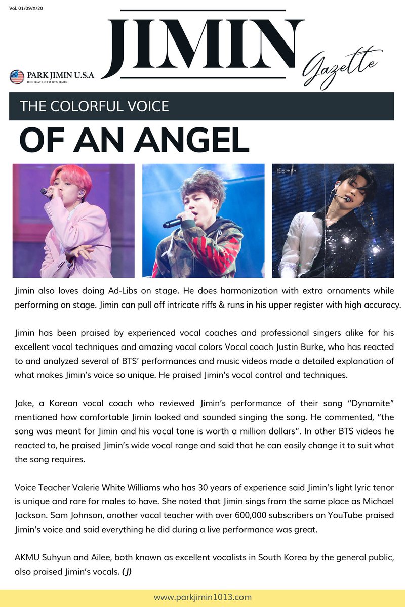 Each issue also brings you fresh news and unique content about Jimin. We want this to be valuable to all so we hope to get feedback from you. Thank you and please enjoy our first issue!From Park Jimin USA Admins