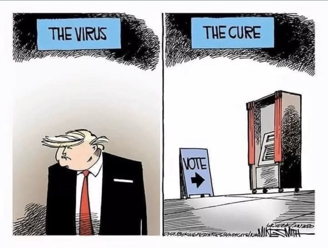 ChrisLutolf's tweet photo. #25days🗳️
#SpreadTheVote👋🏽

@WhenWeAllVote @MichelleObama @Jeezy @Jeffsnation
[cartoon by @DrawingTrump] https://t.co/PairxUNGzb