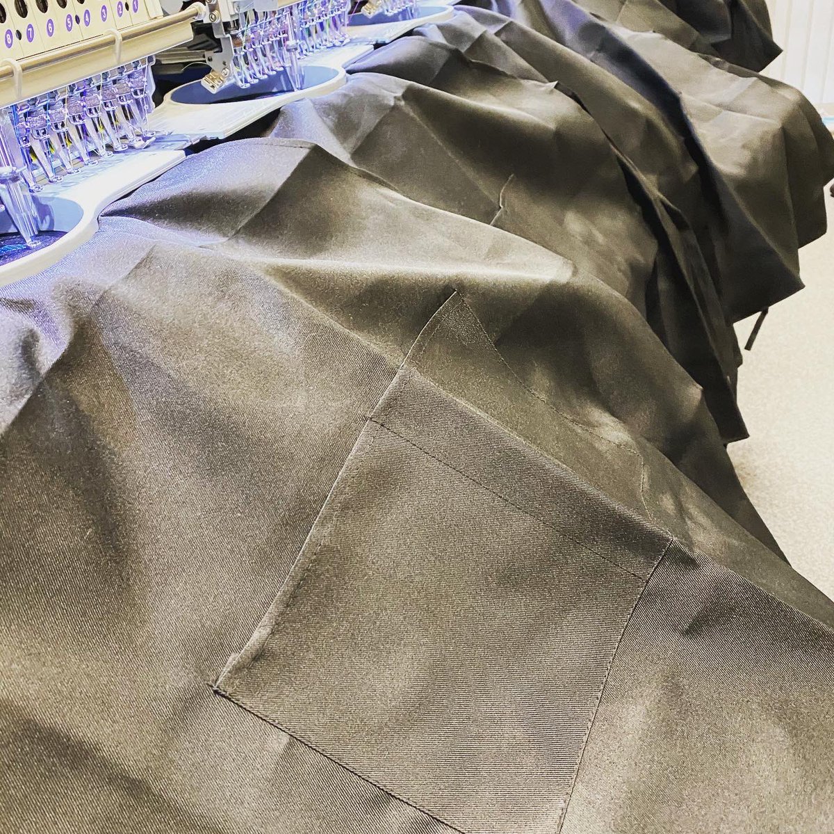 Aprons anyone?! With a range of styles and colours, what better way to protect and promote! #embroidery #FridayFeeling #workwear #CustomerService #NorthWales #Mold #localbusiness #Logo #hospitality #CoffeeLover #Barista #cleaningservice