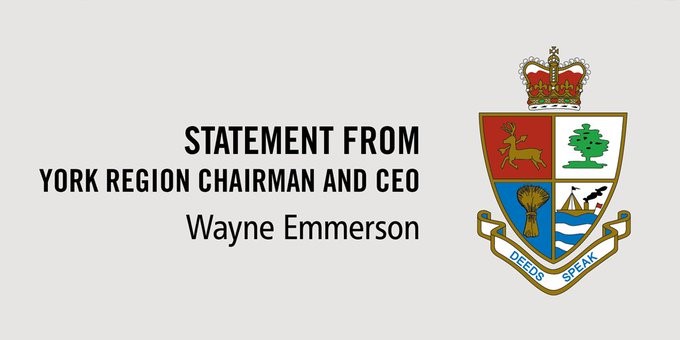 #YorkRegion Chairman Wayne Emmerson and Medical Officer of Health Dr. Karim Kurji issued a statement following today’s provincial announcement on modified Stage 2 COVID-19 restrictions in COVID-19 hotspots as of Saturday, October 10 2020 at 12:01 a.m. bddy.me/2GR3dRA