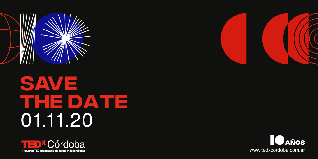 ¡Llega el TEDxCórdoba 2020! 🙌❌
El poder de las ideas es imparable: TEDxCórdoba festeja sus 10 años y vas a poder disfrutar de una jornada de charlas que impulsan y transforman, 100% digital 👨‍💻👩‍💻
🗓️ ¿Cuándo? Domingo 1/11/2020 17 hs
⏰ ¿Dónde? Desde tu casa, como prefieras 😌
