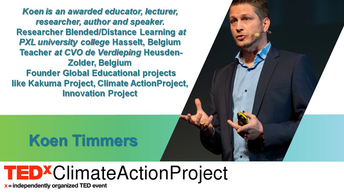 I’ll be speaking about Climate in Education during @TEDx CountDown #JoinTheCountdown #climateaction