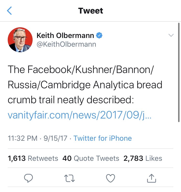 And  @KeithOlbermann went full conspiracy. Big shock.