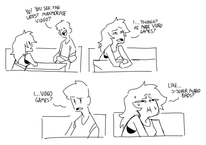 a dumb comic based on an observation from my friend @wendyisurfrendy 