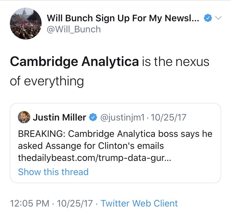 And last but not least,  @Will_Bunch got involved with the Nancy Drew novel that our political discourse was for the last four years. Cambridge Analytica was “the key” and “the nexus” and whatever all else.