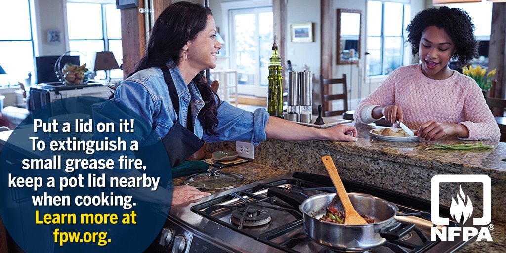 DallasFireRes_q's tweet image. Remember to "Serve Up FireSafety in the Kitchen" by not leaving your cooking unattended and having a lid nearby in case of #greasefire! @NFPA @DallasFireRes_q @DallasOEM #unattendedcooking #FirePreventionWeek2020