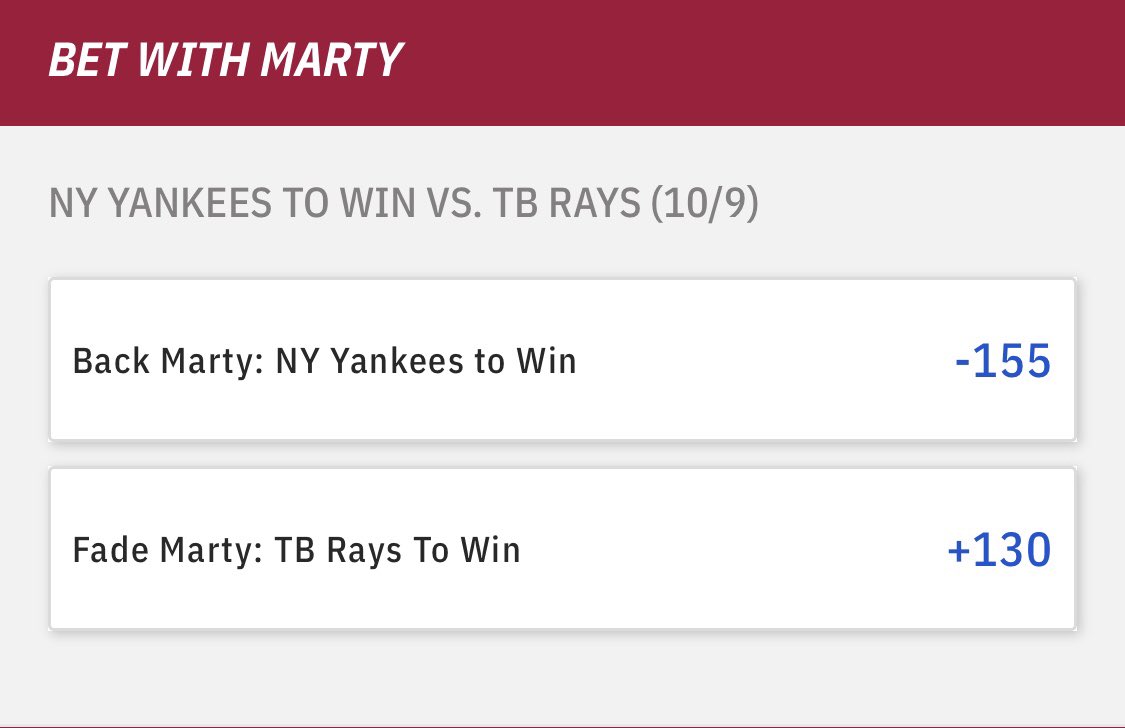 BarstoolHTB's tweet image. .@BlackJackBurner and @paulloduca16 are fading @marty_mush and taking the Rays tonight.

Place your bets today on the #BarstoolSportsbook

barstoolsportsbook.com