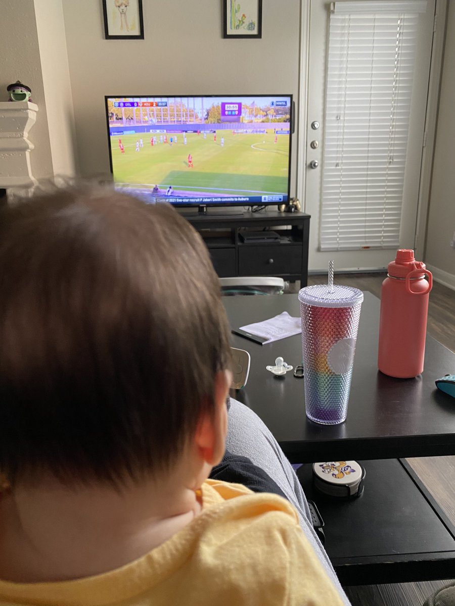Rally baby Seba is watching his favorite <a href="/HoustonDash/">Houston Dash</a> team! <a href="/BayouCityRep/">Bayou City Republic</a> @MelCampagna