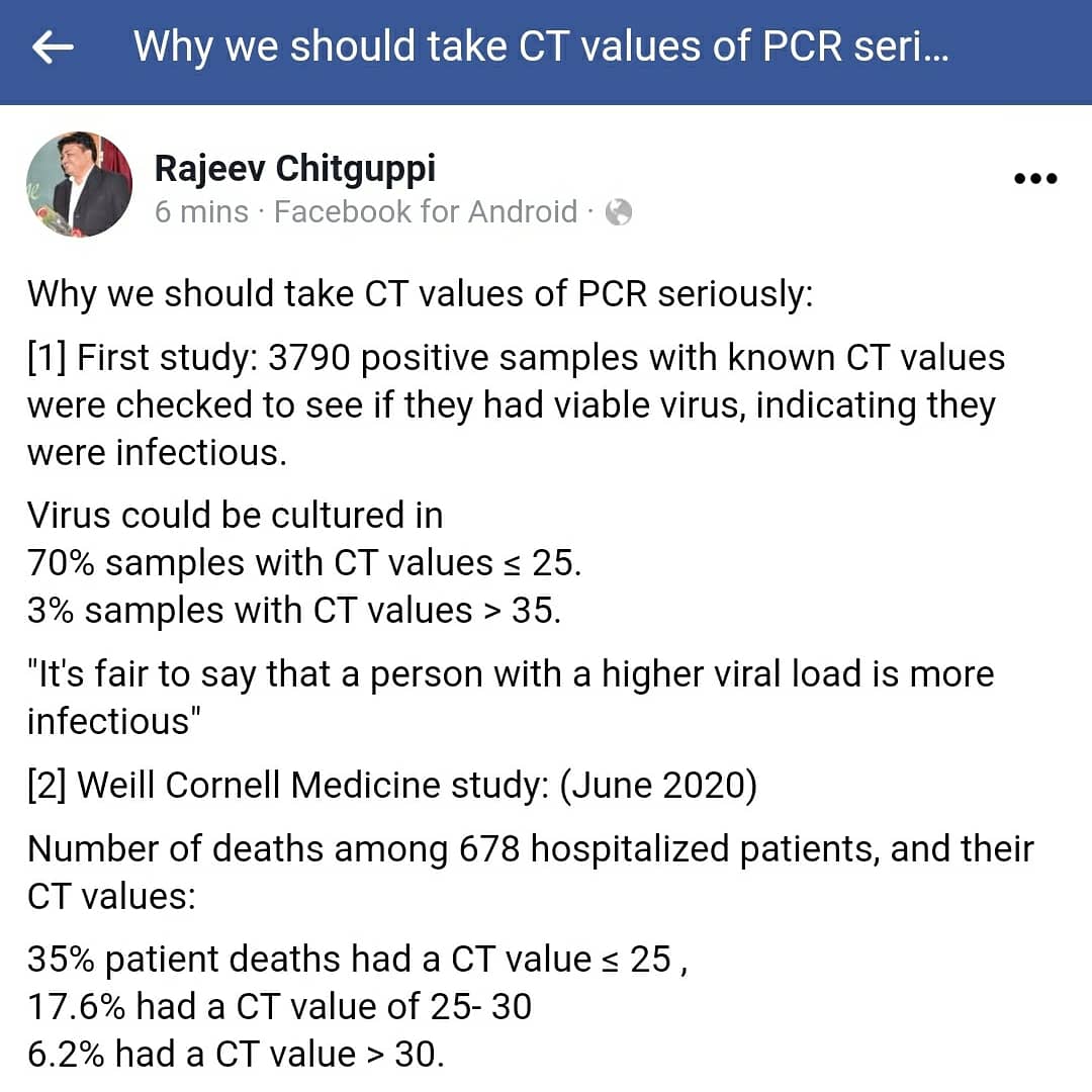 We should take Cycle Threshold (CT) values of PCR seriously, because they indicate1. the viral load of an infected patient2. if he is infectious too3. if he is at high risk for severe  #COVID19 https://science.sciencemag.org/content/370/6512/22 @michaelmina_lab  @robertfservice  @MartaGaglia  #SARSCoV2
