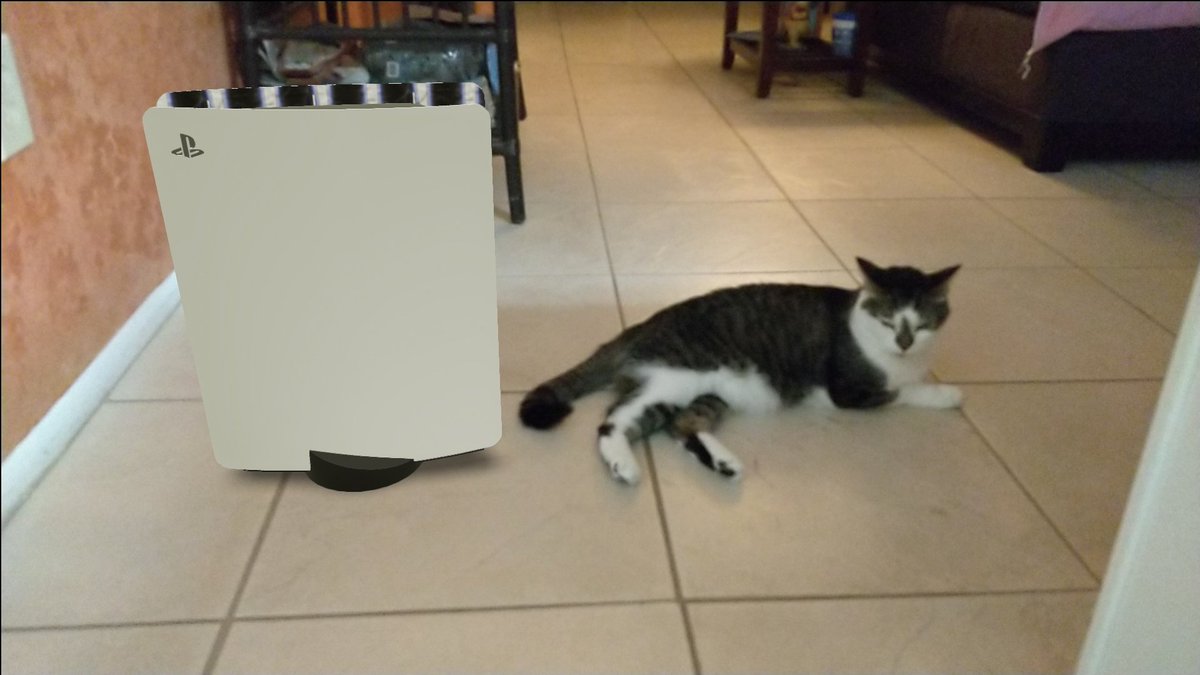 soniccrackers's tweet photo. just got the PS5 bro it's twice the size of my cat https://t.co/jw80IIHwBo