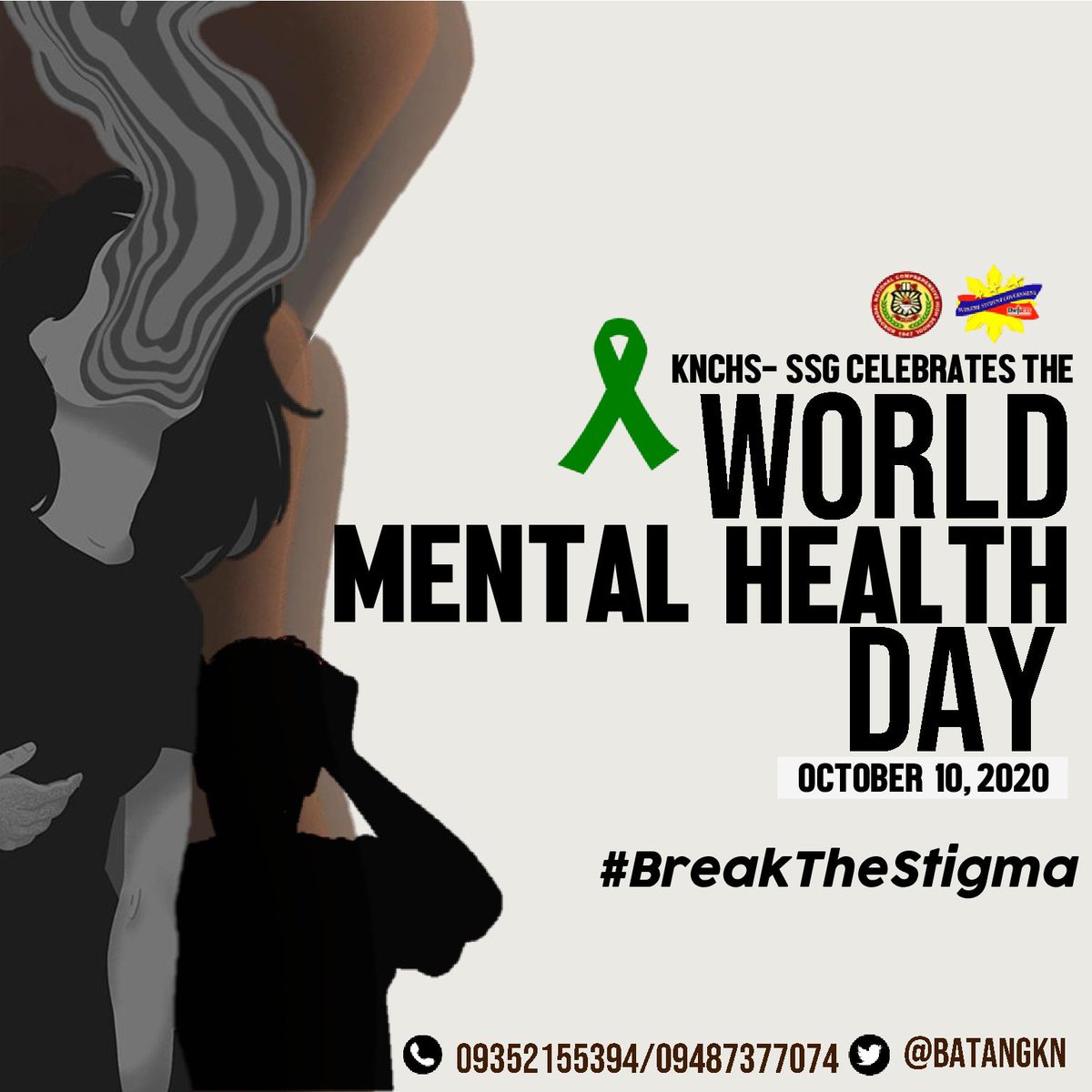 Today, in #MentalHealthAwarenessDay , we challenge the Batang KN to post their own unique ways that further advocate the awarness of Mental Health, along with a picture.Nominate 3 or more friends to do the same with the hashtags:
#MentalHealthAwarenes #KNCHSsaysYouAreNotAlone