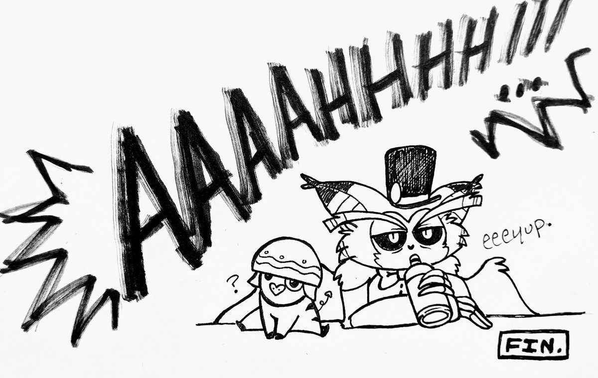 mari_keiyou's tweet photo. And Angeldust never "borrowed" Alastor's clothes again. π The end.
#hazbinfancomic #HazbinHotel #Alastor #AngelDust #Husk #dadjokes *somanydadjokes*π¦π¦π¦
Also shout-out to the person in comments who figured out how this would end. π€£ https://t.co/R2XM3GoK55