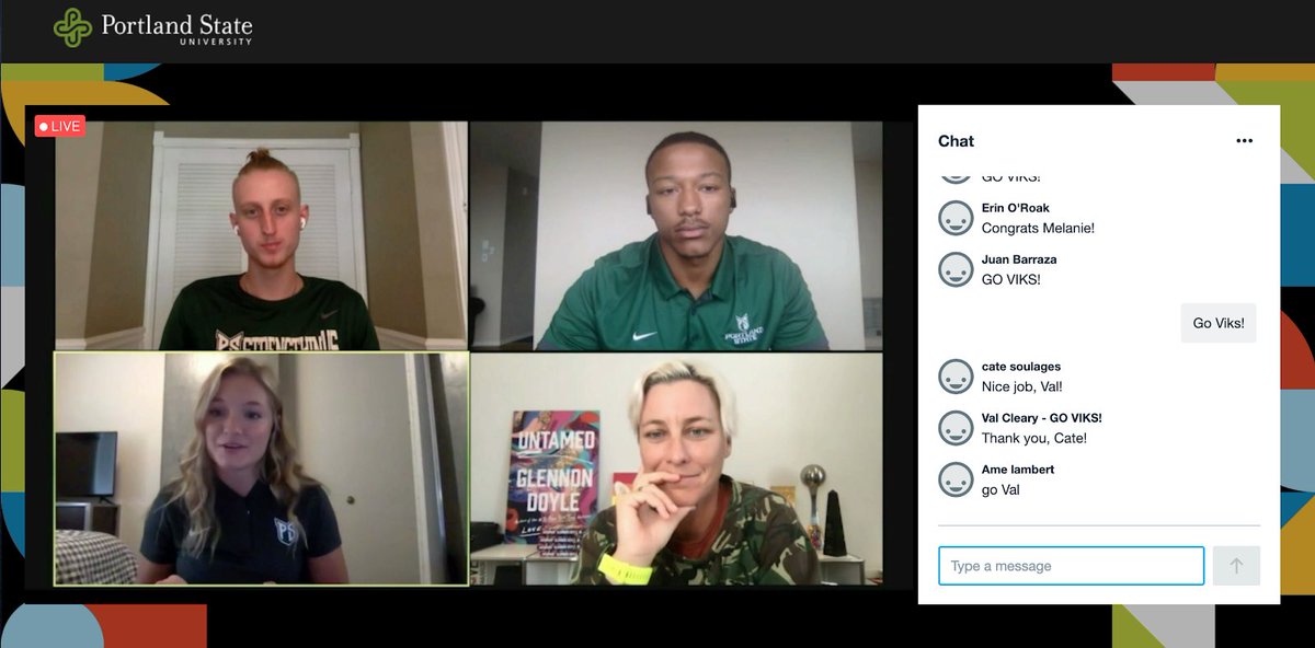 Couldn’t miss this conversation with <a href="/AbbyWambach/">Abby Wambach</a> at tonight’s 2020 Simon Benson Awards. Proud of you Paige, Malik and Ian! Thank you <a href="/PSU_Foundation/">PSU Foundation</a> for the amazing event! #GoViks