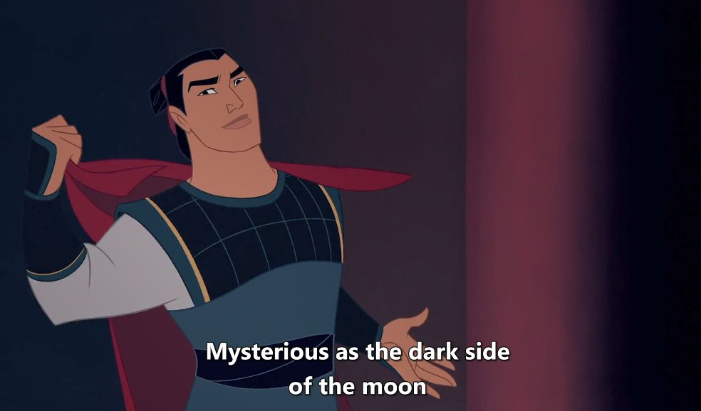 but this scene is actually really offensive because WHY IS SHANG NOT IN DRAG??????