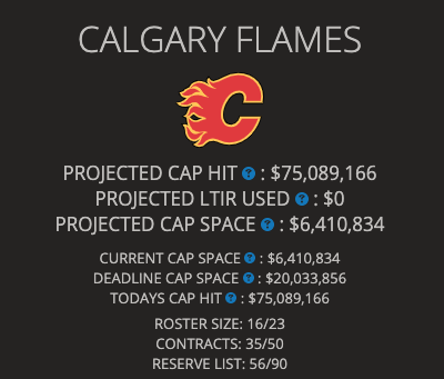 With defenseman Chris Tanev signed at 