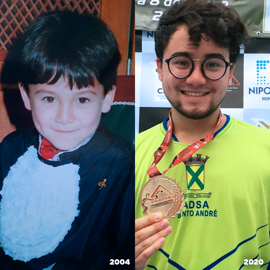 TMdoBrasil's tweet photo. Ontem // Hoje

O Yokota de 2004 ao lado do Yokota de 2020, atual 🥉 bronze do #TMBPlatinum Campeonato Brasileiro, 🥇 ouro do #TMBChallengePlus de Belo Horizonte, criador do Top Spin Brasil e inspiração para muitas outras crianças 👊🏓

#DiaDasCrianças #SemanaDasCrianças https://t.co/XLGouM1OEJ