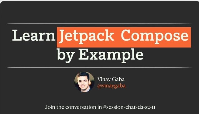 fxsweety's tweet photo. I was hesitant to use compose until I attended @vinaygaba session on Jetpack compose by example. Amazing talk. Loved it #AndroidSummit https://t.co/oHAMdC0NLX