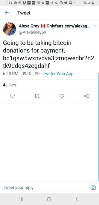 ALEXA GREY'S Twitter has been hacked. Please ignore this post &amp; do not send any money via bitcoin. https://t<a href="/tag/sharkweek"class="tags"><span>#sharkweek</span></a>