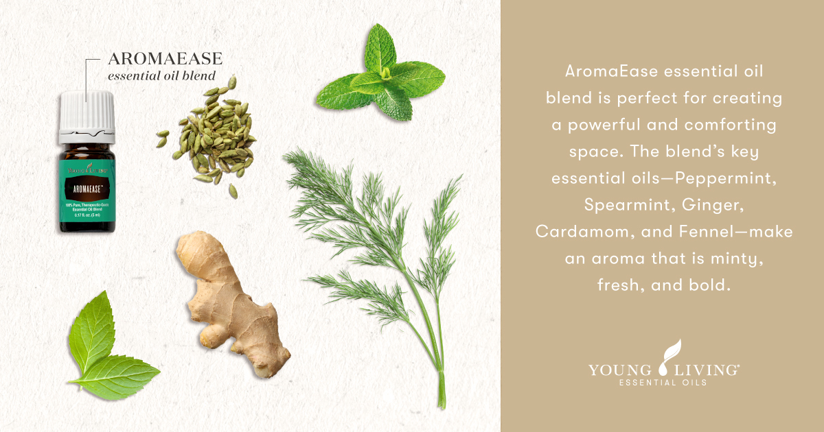 AromaEase is the perfect essential oil blend to diffuse after a long day. #yleo