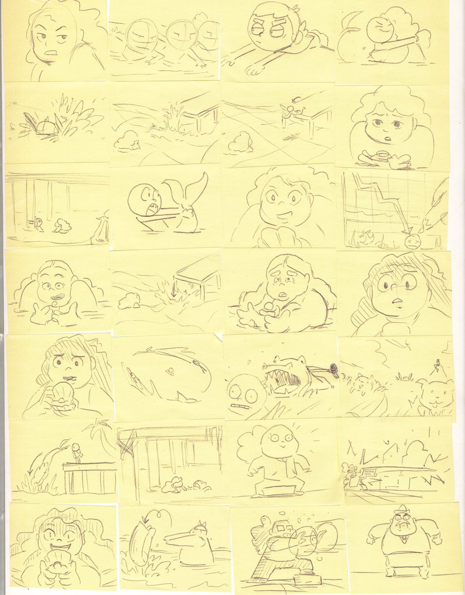 Our Thumbnail Graveyard, a mix of April and Chris drawings, and occasional joke panels 
