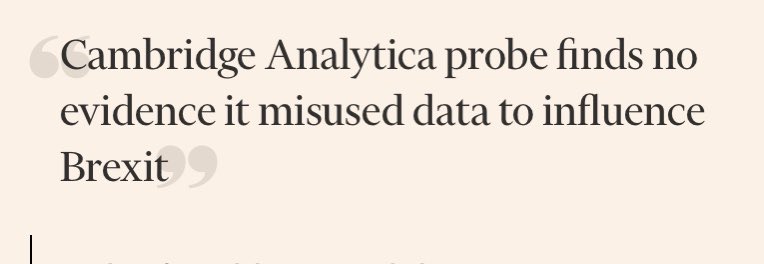 Instead she wrote a letter to parliament’s DCMS committee. That contained a few brief broad brushstrokes. Which prompted this headline which led to an unholy alliance of Brexiteers & data bros saying I told you so. Plus ca change, plus c’est etc etc. But here’s the thing..