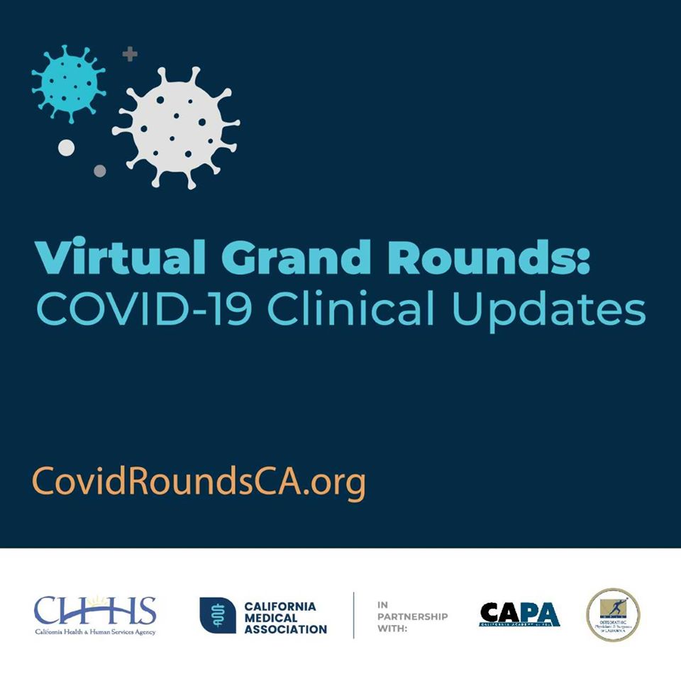 Next Tues, Oct. 13! #COVID19 Updates in Therapeutics (FREE webinar). Register today to save your spot! bddy.me/3dgopN5
 #VirtualRounds #GrandRounds #CME #CovidRoundsCA @CHHSAgency