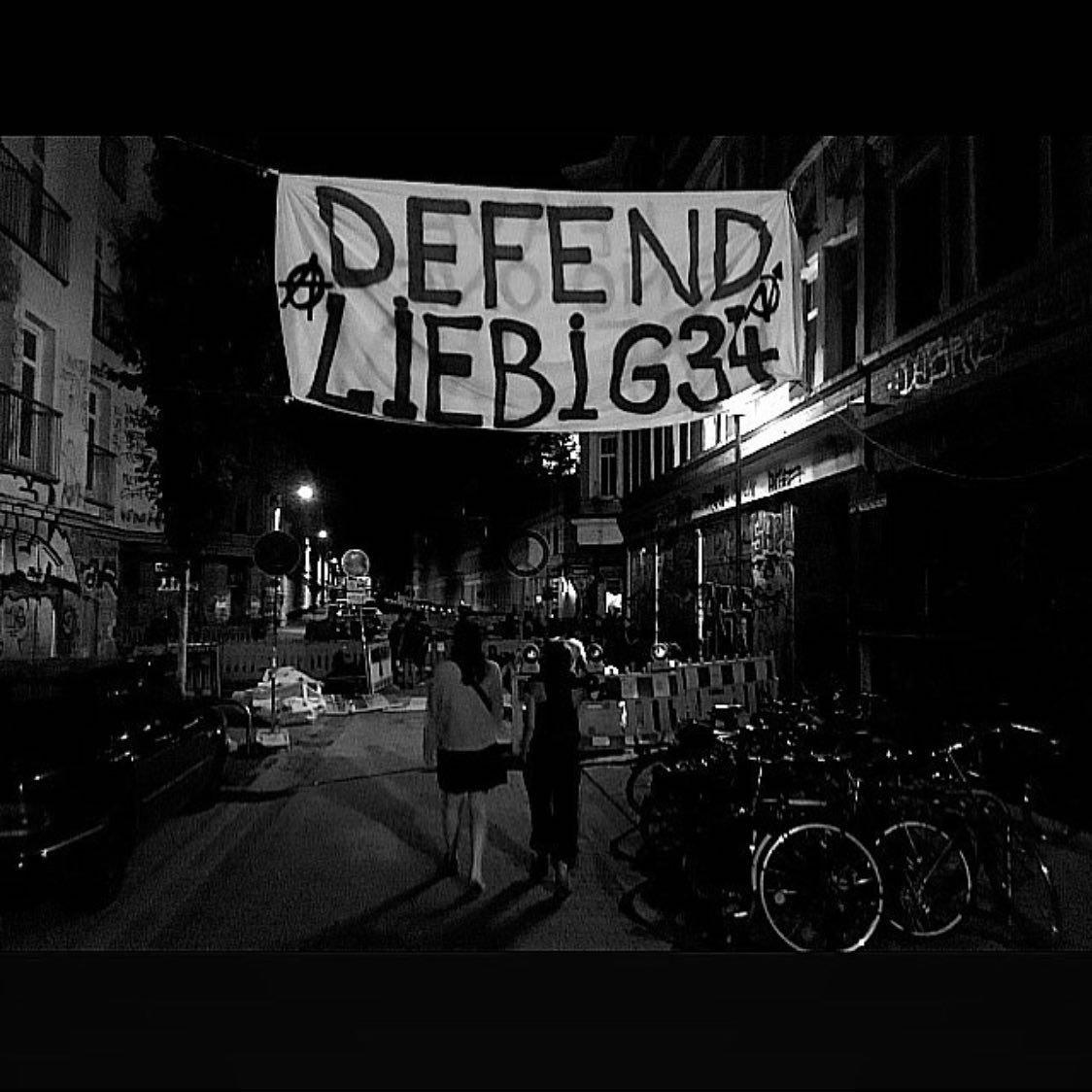 liebig34bleibt's tweet photo. Thanks to everyone who took to the streets today to show their solidarity. #Liebig34 will stay in our hearts while we keep resisting capitalism and patriarchy. #b0910 #LiebigLebt https://t.co/1CuQRETHkd