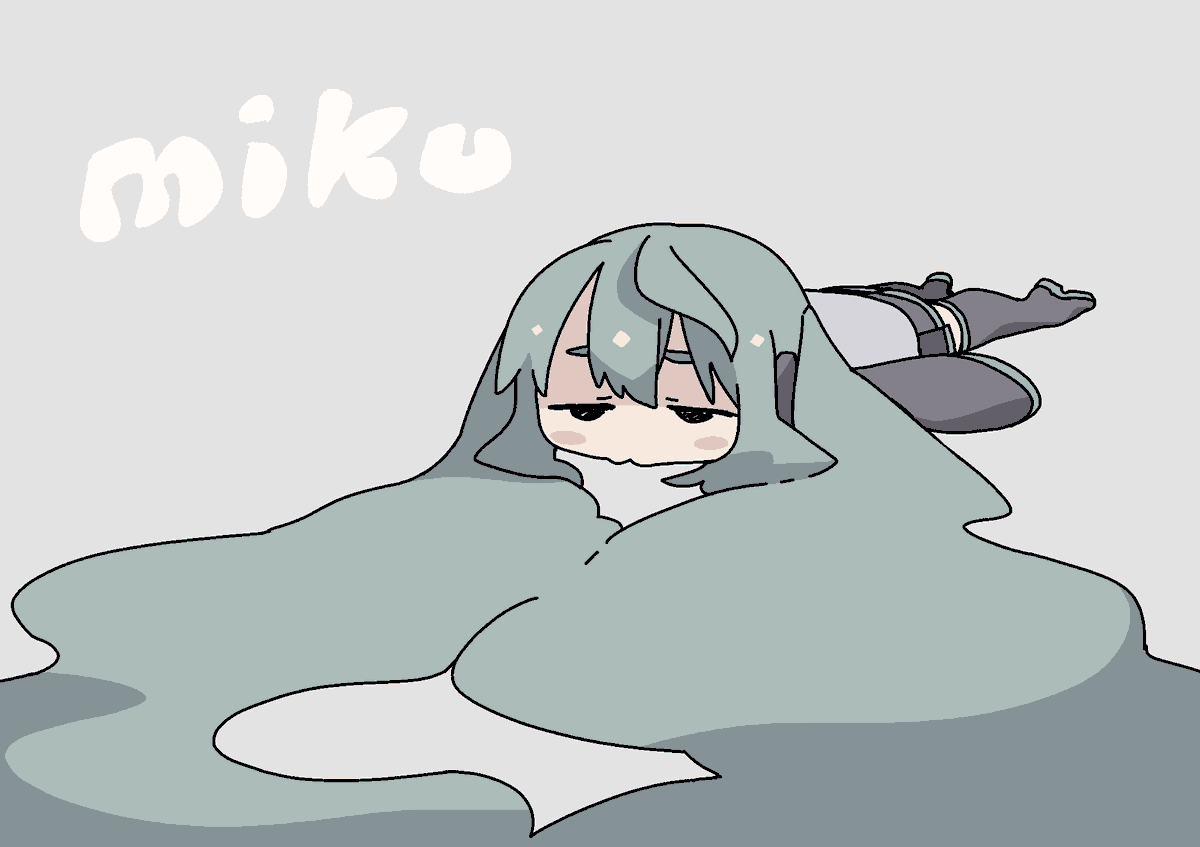 初音ミク 「タイクツミク 」|icon315のイラスト