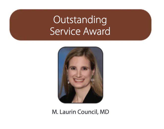 WashUDerm's tweet photo. Huge congratulations to our director of surgery Dr. @CouncilLaurin for this well-deserved award from @ASDSmembers @SkinCancerInfo at #ASDSMeeting. Dr. Council tirelessly advocates for her patients and is a true leader in #Mohs #dermatology. https://t.co/bqAvdmRuZr