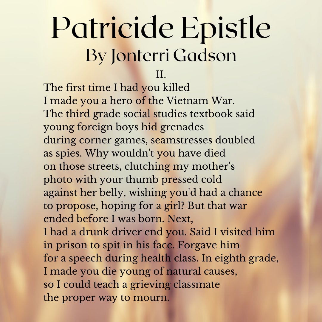 This week we are recognizing a crowd favorite, Jonterri Gadson. We will be posting a special second edition of #PRPoetryFriday later this week, featuring another of her poems.