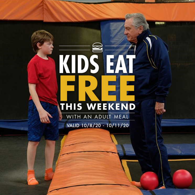 FlixOkc's tweet photo. It's Team Boomer v. Team Zoomer. See #WarWithGrandpa now playing at Flix! Plus, KIDS EAT FREE with the purchase of an adult meal this weekend! Get tix: https://t.co/eQw626WaIn
*Offer valid Oct. 8 - 11, 2020. Limit one free kids meal per adult meal purchased. https://t.co/RpHQko3VZC