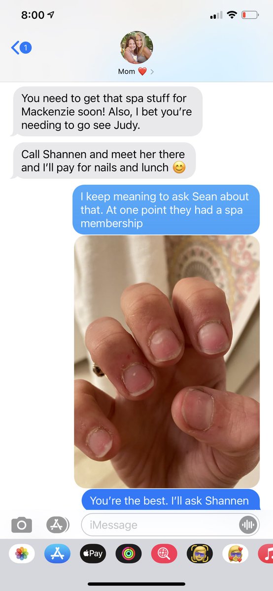 Mcken21's tweet photo. Reasons I don’t deserve my mother: (Judy is my nail tech) https://t.co/6w6b8nhr1a