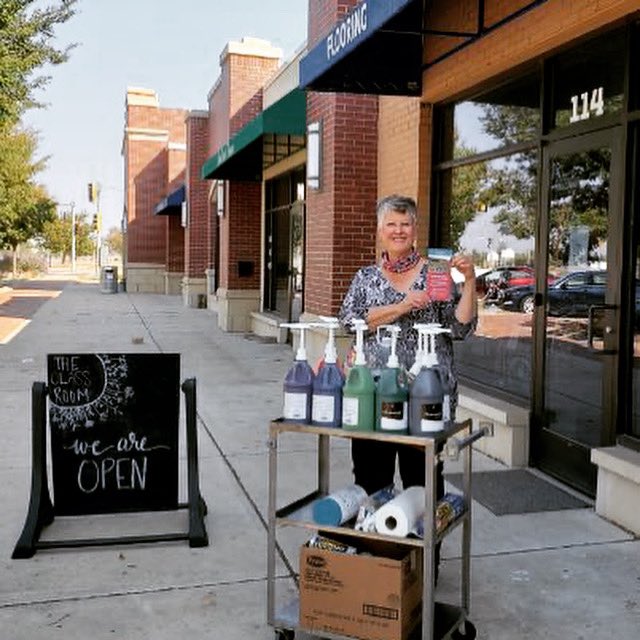 The 5.4.7 "Art Cart" visited businesses downtown to engage participation in the mosaic mural community project for the Smithsonian CROSSROADS Change in Rural America exhibit that opens next week. Plan to visit the 5.4.7 to see the community mosaic and the Smithsonian exhibit.